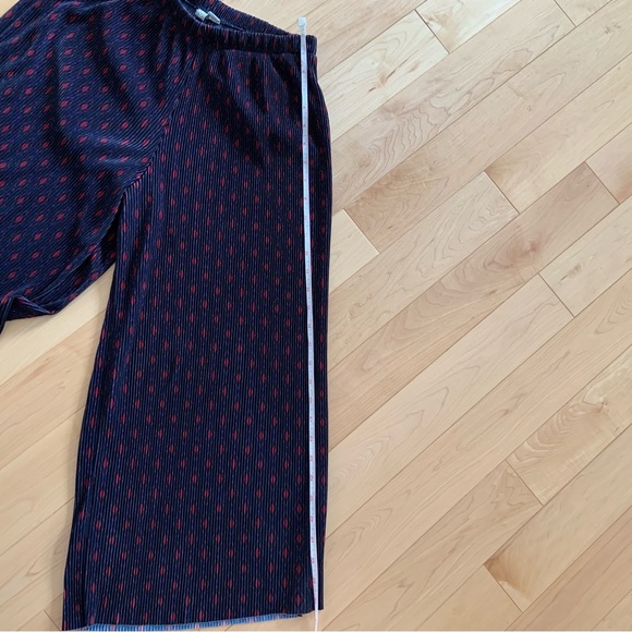 Blue abstract print wide leg cropped pant - ASOS US 4 - Picture 4 of 9